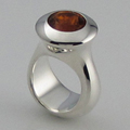 Sterling Silver Ring with a Medeira Citrine Gemstone